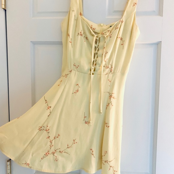 Reformation Dresses & Skirts - NWOT Reformation Elena Dress Mini Tank Tie Lace Up